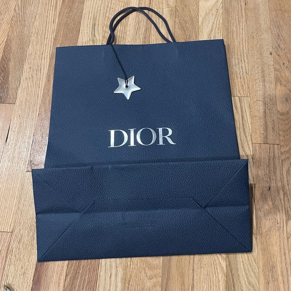 DIOR Authentic Gift Shopping Bag Blue SIZE 15 1/2 x 18in